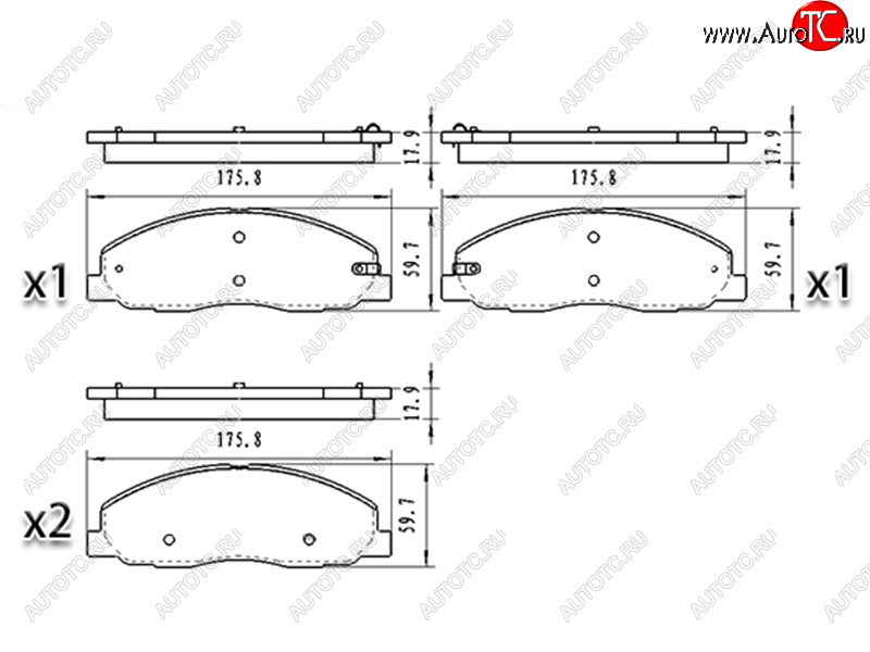 1 589 р. Колодки тормозные перед FL-FR SAT ГАЗ ГАЗель Next A62,А65 автобус (2016-2024)  с доставкой в г. Таганрог