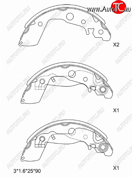 3 399 р. Колодки тормозные задние SAT RH-LH  Mazda 2/Demio  DE (2007-2014) дорестайлинг, рестайлинг  с доставкой в г. Таганрог