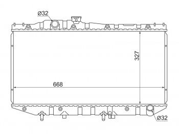 Радиатор SAT Toyota (Тойота) Camry (Камри)  V20 (1986-1990) V20