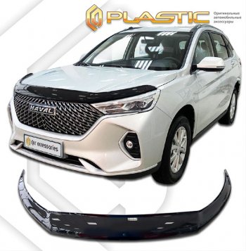 2 799 р. Дефлектор капота (РФ) CA-Plastic Exclusive Haval M6 (2021-2025) (classic черный, без надписи)  с доставкой в г. Таганрог. Увеличить фотографию 1