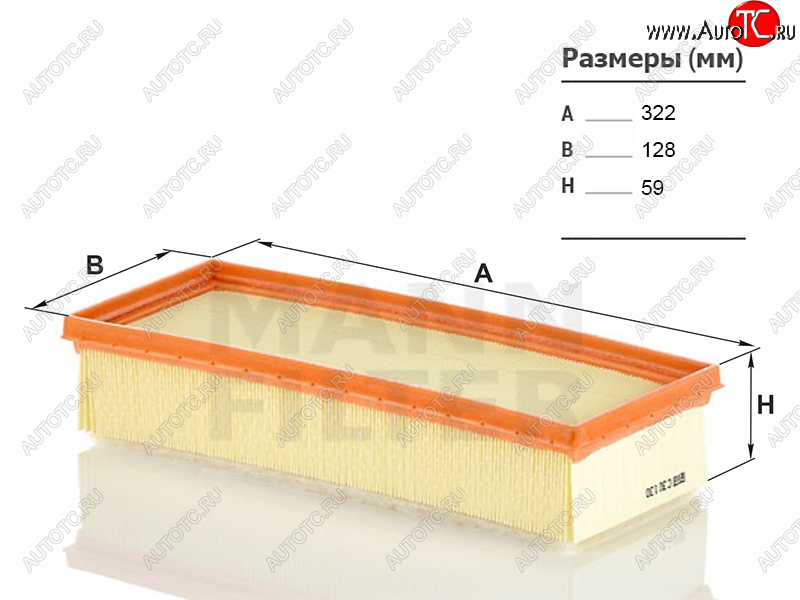 1 789 р. Фильтр воздушный MANN  Audi A4 (B8), A5 (8T,  F5), Q5 (8R,  FY)  с доставкой в г. Таганрог