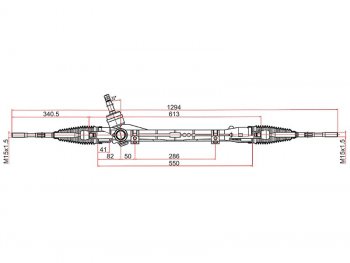 9 849 р. Рейка рулевая LHD SAT Mitsubishi ASX дорестайлинг (2010-2012)  с доставкой в г. Таганрог. Увеличить фотографию 1