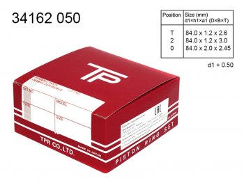 Кольца поршневые (комплект) 0,50 MR18DE MR20DE TPR  Qashqai ( 1,  2), Teana  2 J32, Tiida  1 седан, X-trail  2 T31