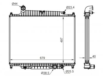 Радиатор охлаждающей жидкости SAT   Range Rover  3 L322, Range Rover Sport  1 L320