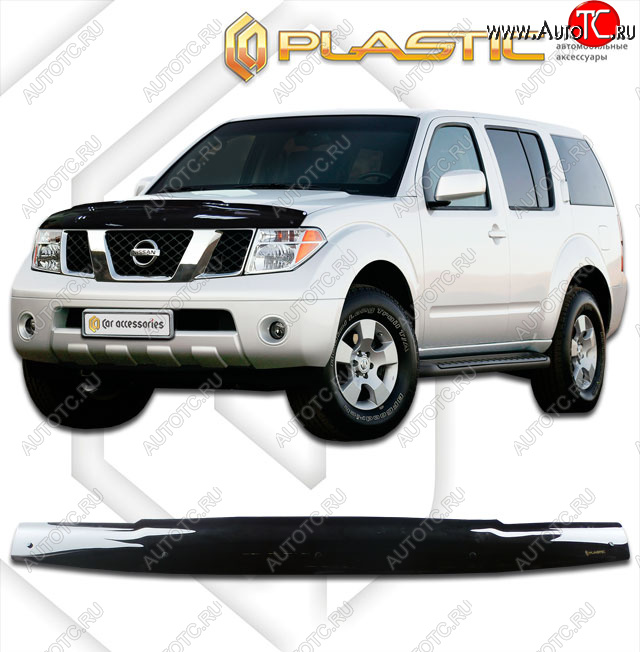 1 999 р. Дефлектор капота CA-Plastic  Nissan Terrano2  R20 (1999-2006) 2-ой рестайлинг (Classic черный)  с доставкой в г. Таганрог