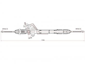 19 649 р. Рейка рулевая LHD SAT  KIA Spectra (2000-2009)  с доставкой в г. Таганрог. Увеличить фотографию 1