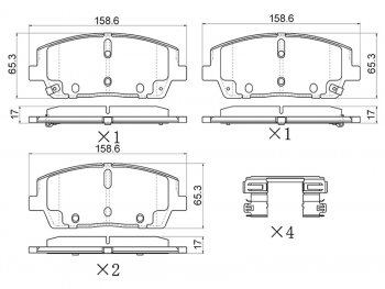 Колодки тормозные передние FR-FL SAT  KIA Sorento MQ4 (2020-2022)