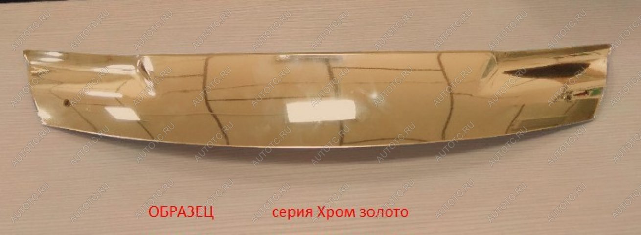 3 369 р. Дефлектор капота CA-Plastic  Toyota Premio  T260 (2016-2021) 2-ой рестайлинг (Серия Хром золото)  с доставкой в г. Таганрог