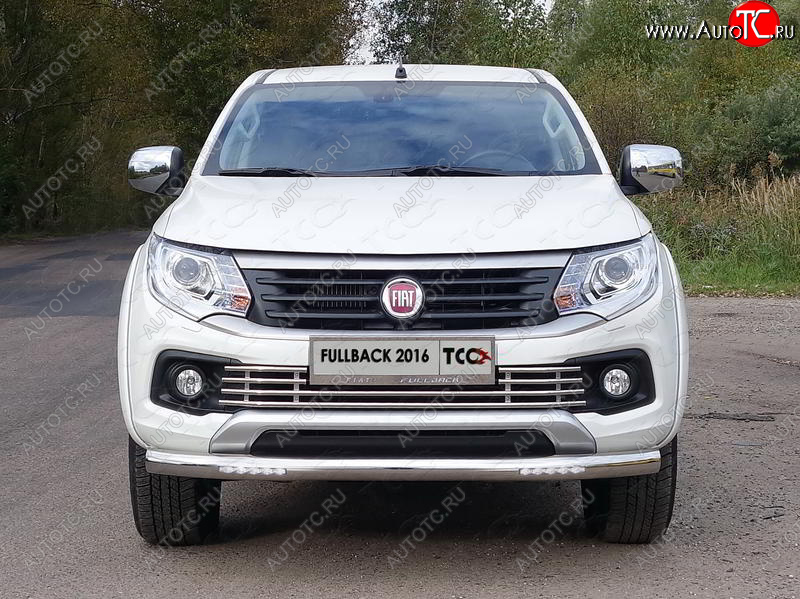 6 449 р. Рамка гос. номера ТСС Тюнинг  Fiat Fullback (2016-2018) (нержавейка)  с доставкой в г. Таганрог