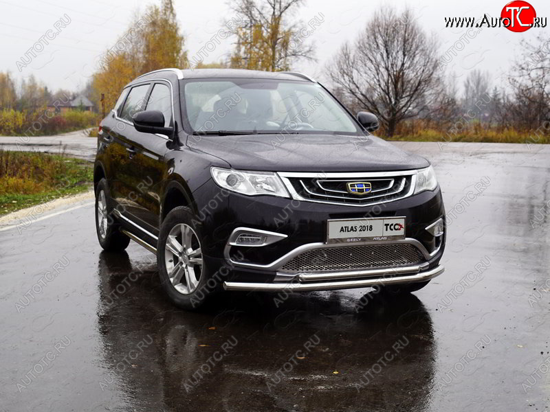 6 449 р. Рамка гос. номера ТСС Тюнинг Geely Atlas NL3 (2016-2022) (нержавейка)  с доставкой в г. Таганрог