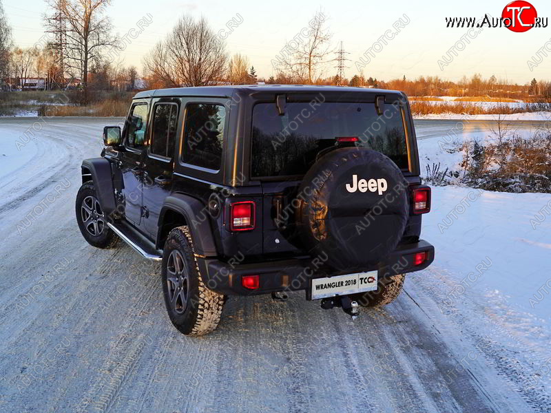 6 449 р. Рамка гос. номера ТСС Тюнинг Jeep Wrangler JL (2018-2024) (нержавейка)  с доставкой в г. Таганрог