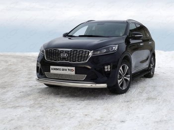 5 999 р. Рамка гос. номера ТСС Тюнинг  KIA Sorento  UM/Prime (2018-2020) рестайлинг (нержавейка)  с доставкой в г. Таганрог. Увеличить фотографию 1