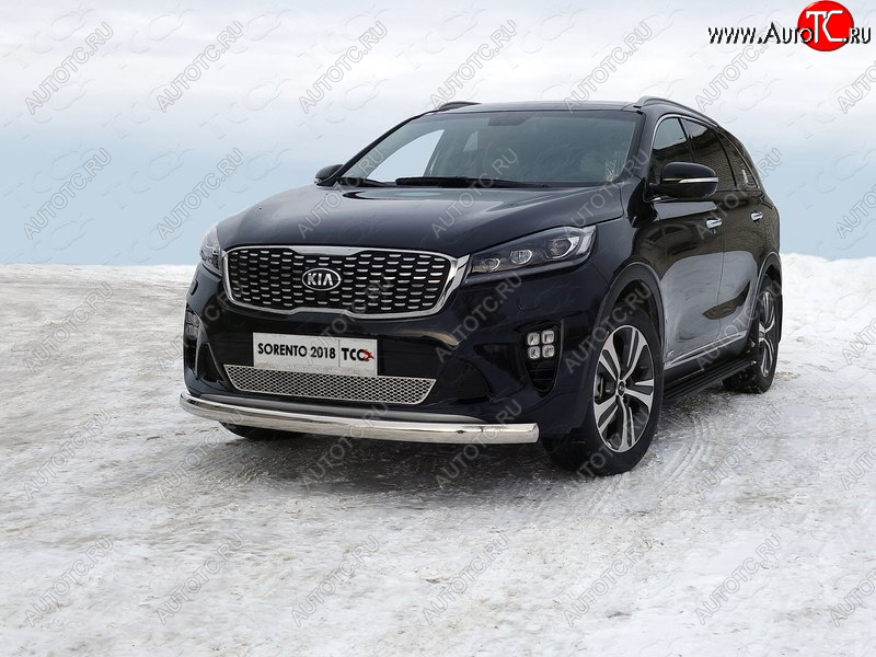 6 449 р. Рамка гос. номера ТСС Тюнинг KIA Sorento UM/Prime рестайлинг (2018-2020) (нержавейка)  с доставкой в г. Таганрог