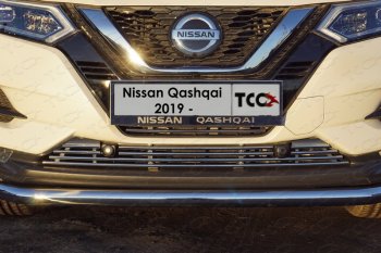 5 299 р. Рамка гос. номера ТСС Тюнинг  Nissan Qashqai  2 (2017-2022) J11 рестайлинг (нержавейка)  с доставкой в г. Таганрог. Увеличить фотографию 1