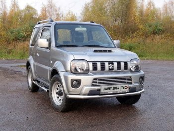 6 449 р. Рамка гос. номера ТСС Тюнинг  Suzuki Jimny  JB23/JB43 (2012-2018) 2-ой рестайлинг (нержавейка)  с доставкой в г. Таганрог. Увеличить фотографию 1