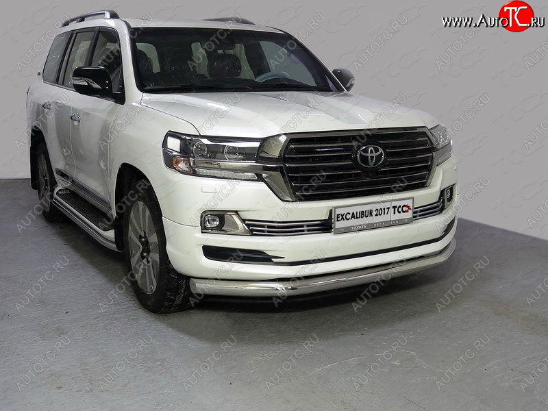 6 449 р. Рамка гос. номера ТСС Тюнинг  Toyota Land Cruiser  200 (2015-2021) 2-ой рестайлинг (нержавейка)  с доставкой в г. Таганрог