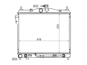 Радиатор охлаждающей жидкости SAT Hyundai Getz TB хэтчбэк 5 дв. рестайлинг (2005-2010)
