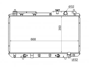 Радиатор SAT Honda CR-V RD1,RD2,RD3  дорестайлинг (1995-1998)