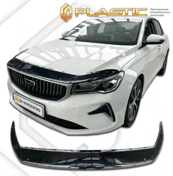 2 499 р. Дефлектор капота (exclusive) CA-Plastic Geely Emgrand SS11 (2021-2025) (Classic черный)  с доставкой в г. Таганрог. Увеличить фотографию 1