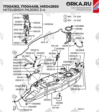 29 599 р. Пластиковый топливный бак (ДИЗЕЛЬ) 80 л. NEW BAK  Mitsubishi Pajero ( 3 V70,  4 V80) (1999-2011) дорестайлинг, рестайлинг, дорестайлинг  с доставкой в г. Таганрог. Увеличить фотографию 10