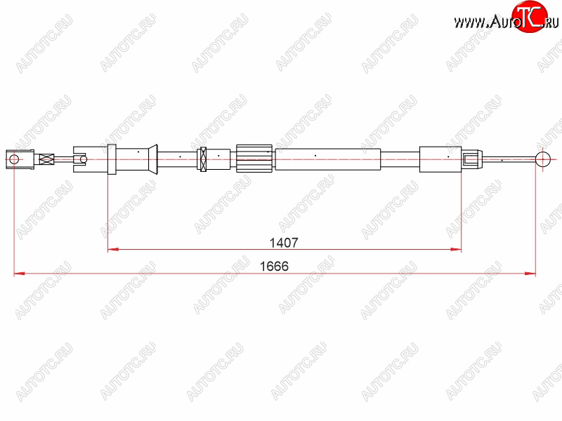 869 р. Трос ручного тормоза LH-RH SAT Mercedes-Benz Sprinter W906 рестайлинг (2014-2018)  с доставкой в г. Таганрог