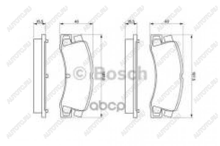 1 499 р. Колодки тормозные передние (4шт.) BOSCH KIA Carens UN (2006-2013)  с доставкой в г. Таганрог