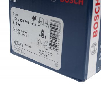 2 489 р. Колодки тормозные задние (4шт.) BOSCH Toyota Avensis T250 седан дорестайлинг (2003-2006)  с доставкой в г. Таганрог. Увеличить фотографию 3