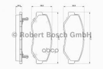 Колодки тормозные передние (4шт.) BOSCH Honda CR-V RE1,RE2,RE3,RE4,RE5,RE7 дорестайлинг (2007-2010)