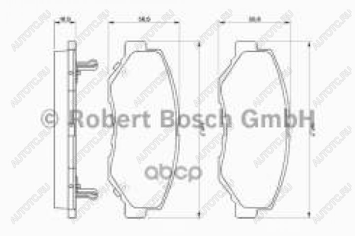 2 659 р. Колодки тормозные передние (4шт.) BOSCH Honda CR-V RE1,RE2,RE3,RE4,RE5,RE7 дорестайлинг (2007-2010)  с доставкой в г. Таганрог