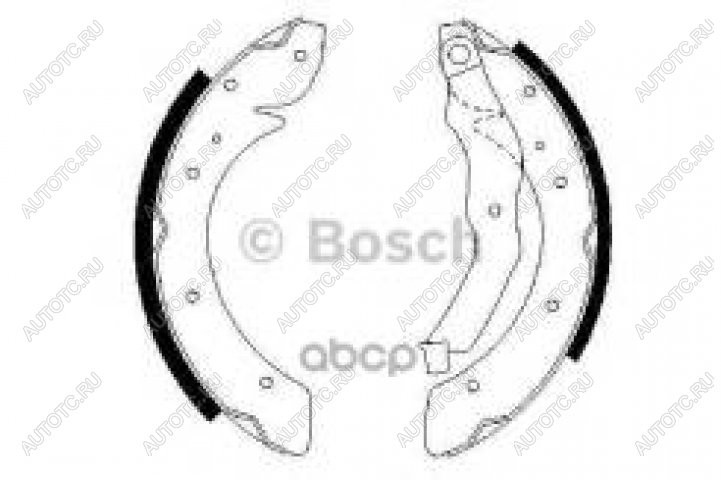 2 369 р. Колодки тормозные задние (4шт.) барабанные (203х38мм) BOSCH  Renault Laguna  X56 (1993-2001) лифтбэк дорестайлинг, универсал дорестайлинг, лифтбэк рестайлинг, универсал рестайлинг  с доставкой в г. Таганрог