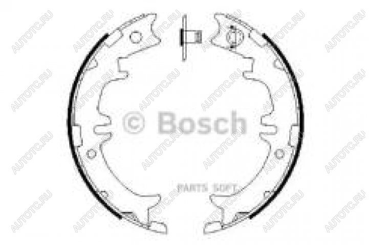 2 659 р. Колодки тормозные задние барабанные (4шт.) BOSCH  Toyota RAV4  XA305 (2005-2009) 5 дв. дорестайлинг  с доставкой в г. Таганрог