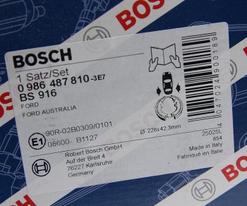 3 069 р. Колодки тормозные задние барабанные (4шт.) BOSCH Ford Focus 2  седан дорестайлинг (2004-2008)  с доставкой в г. Таганрог. Увеличить фотографию 4