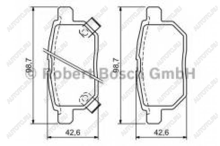 1 559 р. Колодки тормозные задние (4шт.) BOSCH Toyota Corolla E140 седан дорестайлинг (2007-2010)  с доставкой в г. Таганрог