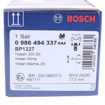 2 899 р. Колодки тормозные передние (4шт.) BOSCH  Nissan Juke ( 1 YF15,  2 F16) - Teana  1 J31  с доставкой в г. Таганрог. Увеличить фотографию 4