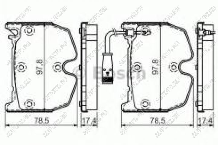 11 849 р. Колодки тормозные передние (4шт.) BOSCH Mercedes-Benz S class W220 (1998-2005)  с доставкой в г. Таганрог