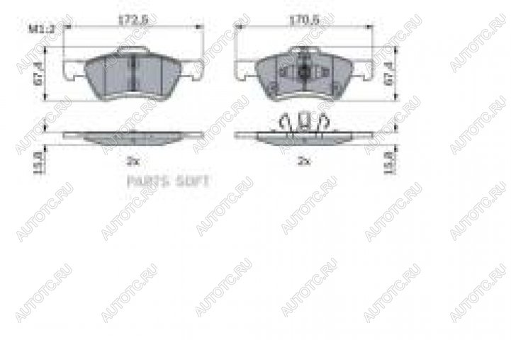 4 999 р. Колодки тормозные передние (4шт.) BOSCH  Ford Maverick  TM1 (2004-2007) рестайлинг, 5 дв.  с доставкой в г. Таганрог