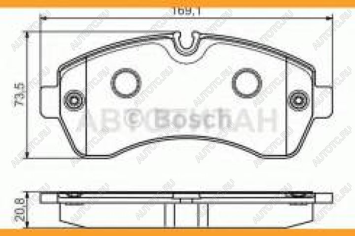 4 399 р. Колодки тормозные передние (4шт.) BOSCH Mercedes-Benz Sprinter W906 (2006-2013)  с доставкой в г. Таганрог