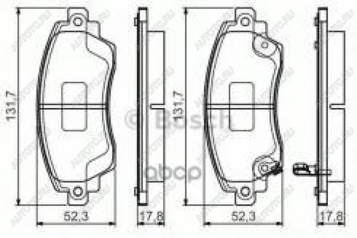 2 379 р. Колодки тормозные передние (4шт.) BOSCH Toyota Corolla E110 седан дорестайлинг (1997-2000)  с доставкой в г. Таганрог