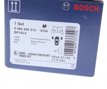 1 649 р. Колодки тормозные передние (4шт.) BOSCH  Лада 2108 (1984-2003)  с доставкой в г. Таганрог. Увеличить фотографию 4