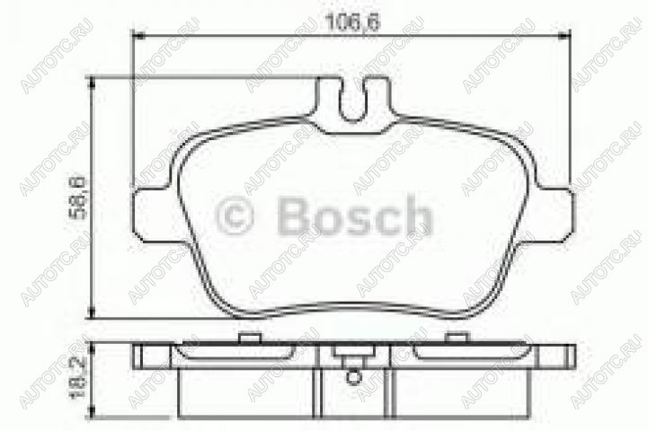 2 299 р. Колодки тормозные задние (4шт.) BOSCH Mercedes-Benz A class W176 дорестайлинг, хэтчбэк 5 дв. (2012-2015)  с доставкой в г. Таганрог