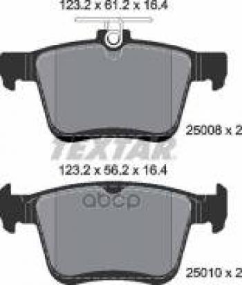 3 599 р. Колодки тормозные задние (4шт.) TEXTAR  Audi A3 ( 8VS седан,  8VA хэтчбэк 5 дв.,  8V1) (2012-2016), Audi TT  8S (2014-2019), Volkswagen Golf  7 (2012-2017)  с доставкой в г. Таганрог. Увеличить фотографию 1