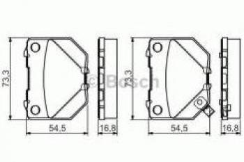 3 099 р. Колодки тормозные задние (4шт.) BOSCH  Mercedes-Benz Sprinter ( W901,  W905,  W906) (1995-2018), Volkswagen Crafter  1 (2006-2017)  с доставкой в г. Таганрог. Увеличить фотографию 2