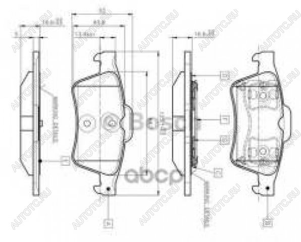 1 079 р. Колодки тормозные задние (4шт.) BOSCH Nissan Primera 3 универсал P12 (2002-2008)  с доставкой в г. Таганрог