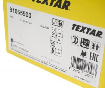 2 699 р. Колодки тормозные задние барабанные (4шт.) TEXTAR Nissan Teana 1 J31 дорестайлинг (2003-2005)  с доставкой в г. Таганрог. Увеличить фотографию 3