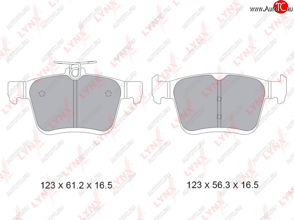 2 359 р. Колодки тормозные задние (4шт.) LYNX Audi A3 8VS седан рестайлин (2016-2020)  с доставкой в г. Таганрог