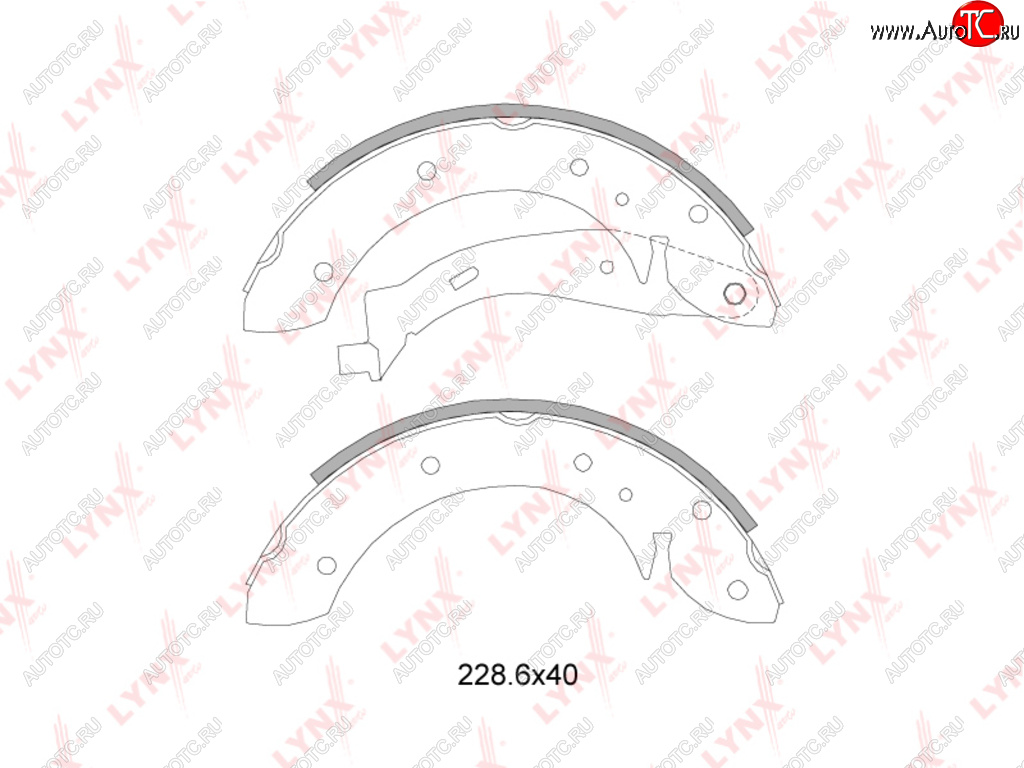 2 249 р. Колодки тормозные задние барабанные(4шт.) LYNX CITROEN Berlingo B9 рестайлинг (2015-2022)  с доставкой в г. Таганрог