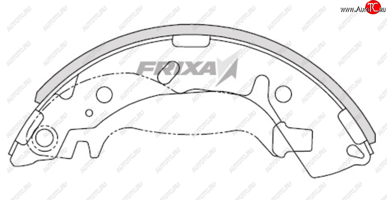 919 р. Колодки тормозные задние барабанные HANKOOK FRIXA Hyundai Getz TB хэтчбэк 5 дв. дорестайлинг (2002-2005)  с доставкой в г. Таганрог