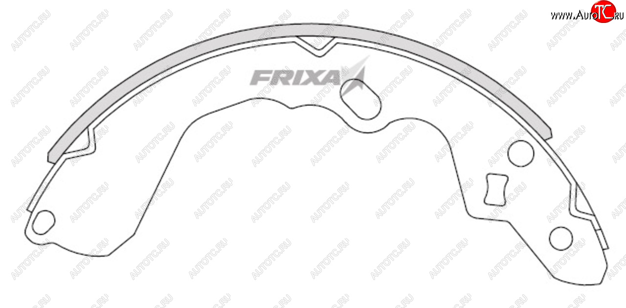 689 р. Колодки тормозные задние барабанные (4шт.) HANKOOK FRIXA  KIA Carens  RP - Clarus ( K9A,  GC)  с доставкой в г. Таганрог