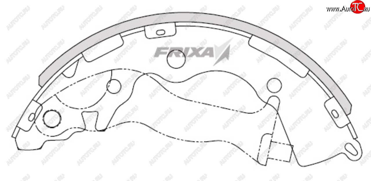 1 299 р. Колодки тормозные передние барабанные (4шт.) HANKOOK FRIXA Hyundai Accent MC хэтчбек (2005-2011)  с доставкой в г. Таганрог