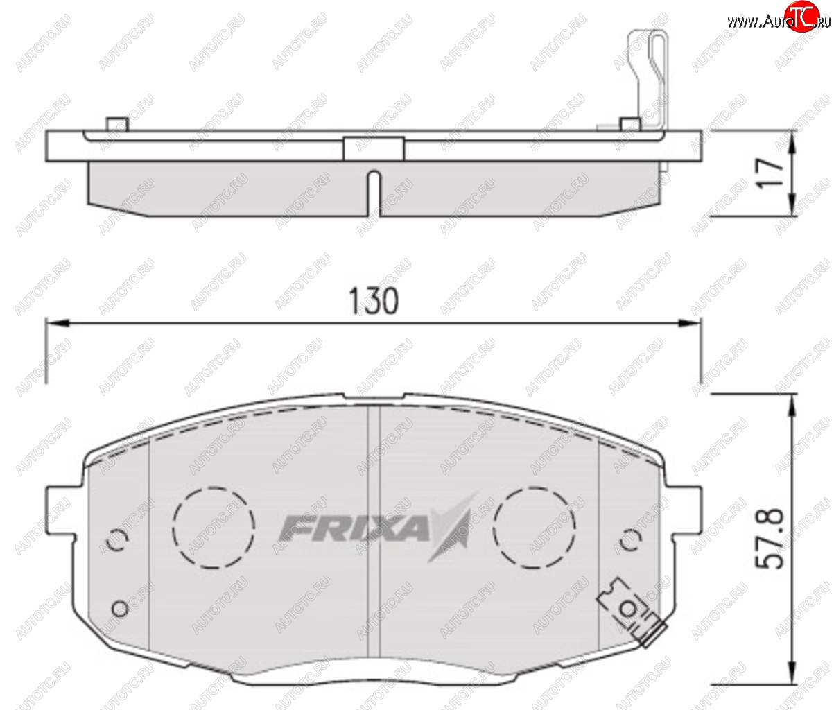 869 р. Колодки тормозные передние (4шт.) HANKOOK FRIXA KIA Ceed 1 ED дорестайлинг, хэтчбэк 5 дв. (2006-2010)  с доставкой в г. Таганрог